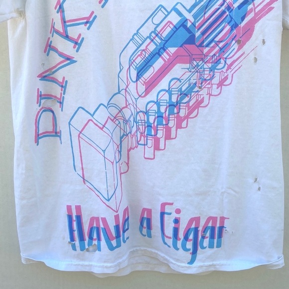 Pink Floyd Womens S/M short sleeve white machine gun distressed tee top - Picture 5 of 6
